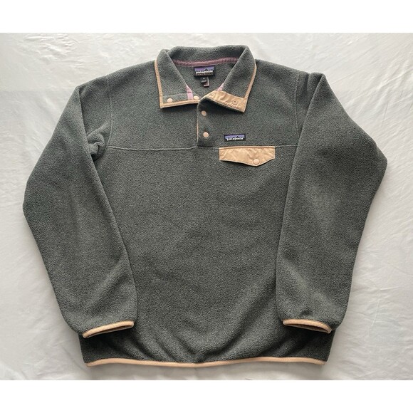 Patagonia Synchilla Fleece Pullover Women’s Medium Lightweight Jacket Dark Gray - Picture 1 of 8